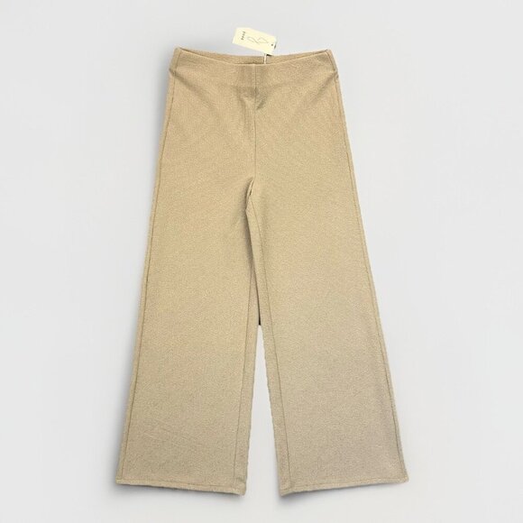 Joie Womens Pull On Wide Leg Pants Size M Beige Stretch High Rise 30" Inseam NWT - Picture 1 of 13